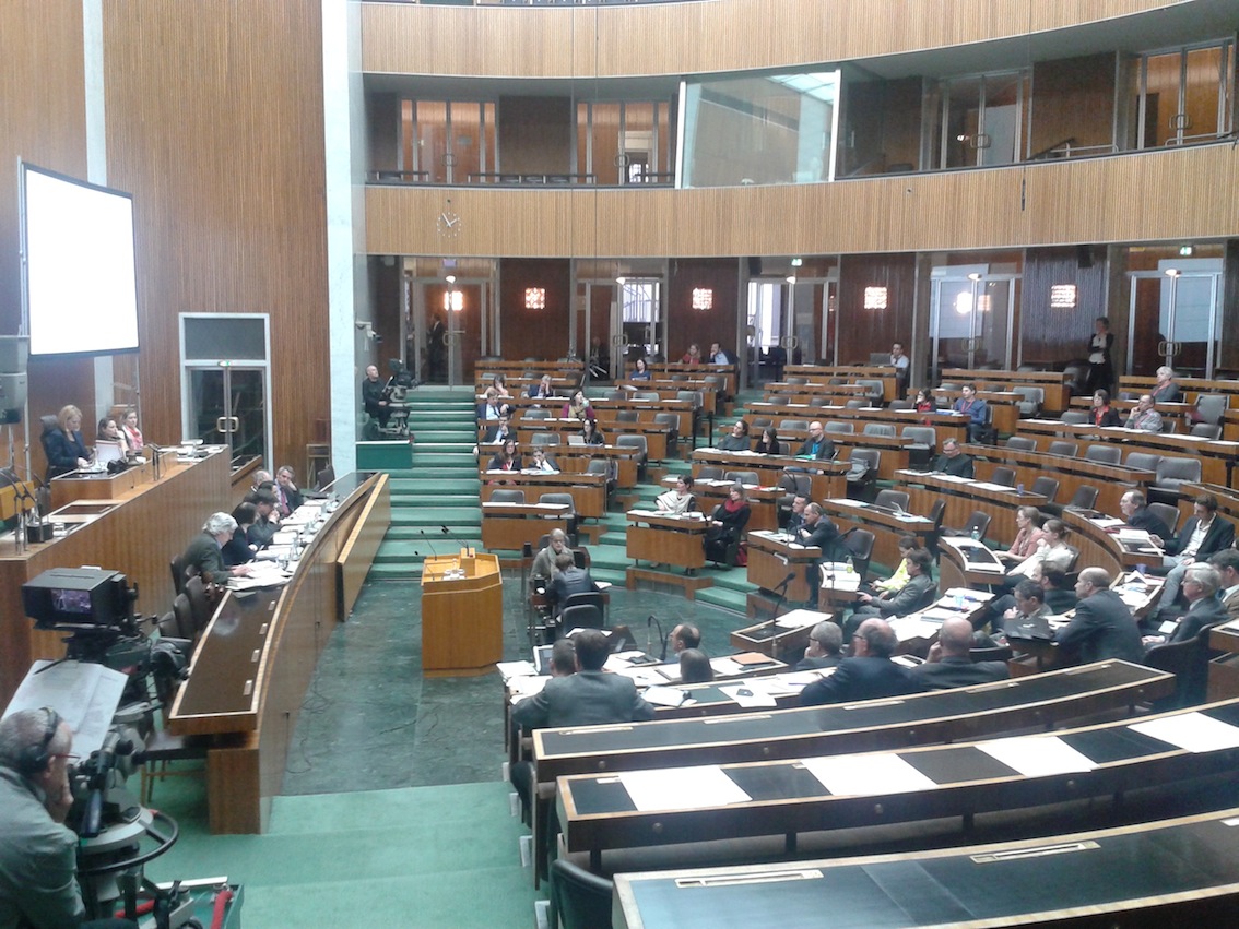 Blick ins Plenum des Nationalratssitzungssaales